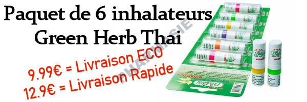 Promotion Paquet de 6 inhalateur green herb