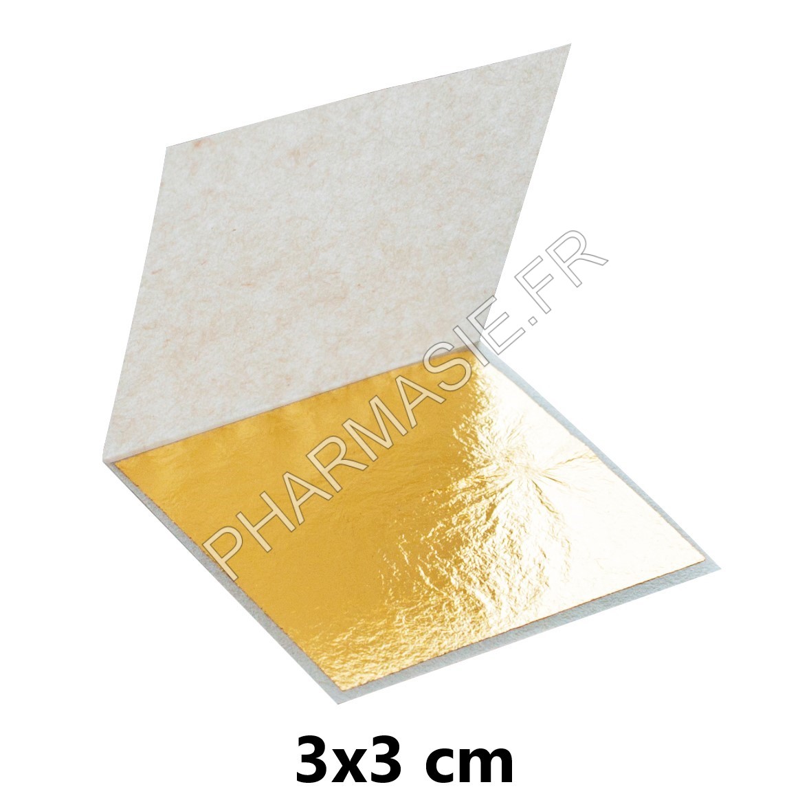 Paquet de 100 Feuille d'or pure 24k - Taille 3x3 cm