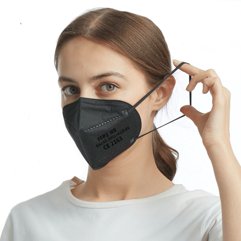 Masque FFP2 Couleur Noir Coronavirus Antivirus Protection Visage