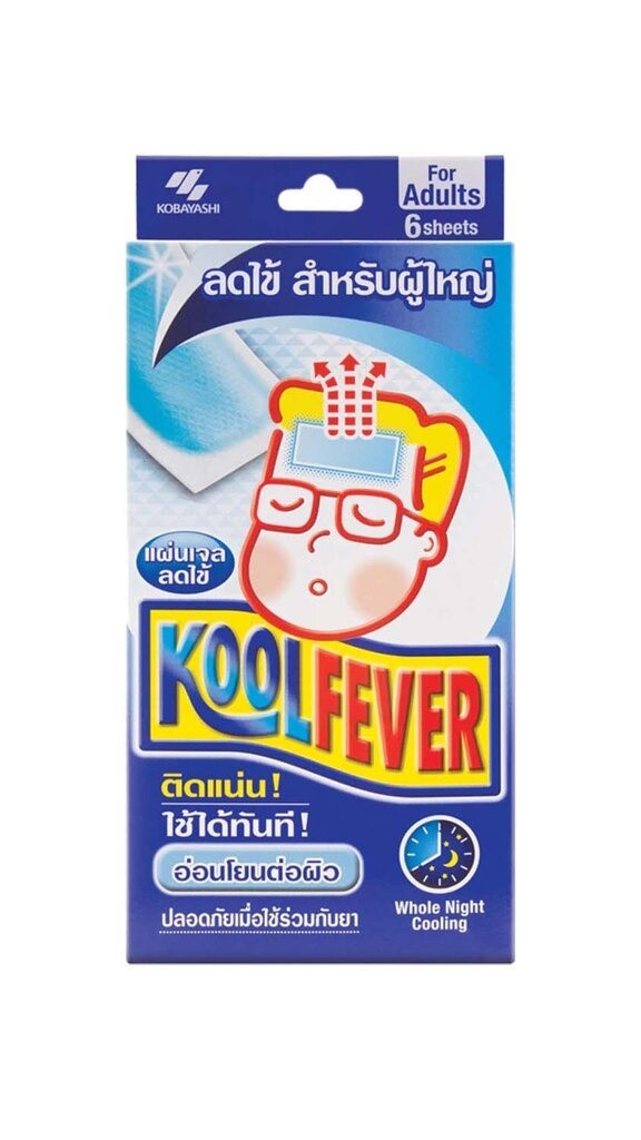 Patch Kool Fever pour la fièvre migraine ADULTE KOBAYASHI Japon